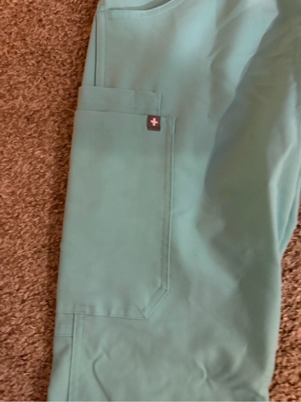 FIGS Technical Collection Scrub Set XXS Seafoam Aqua One Pocket: straight leg - Picture 3 of 7